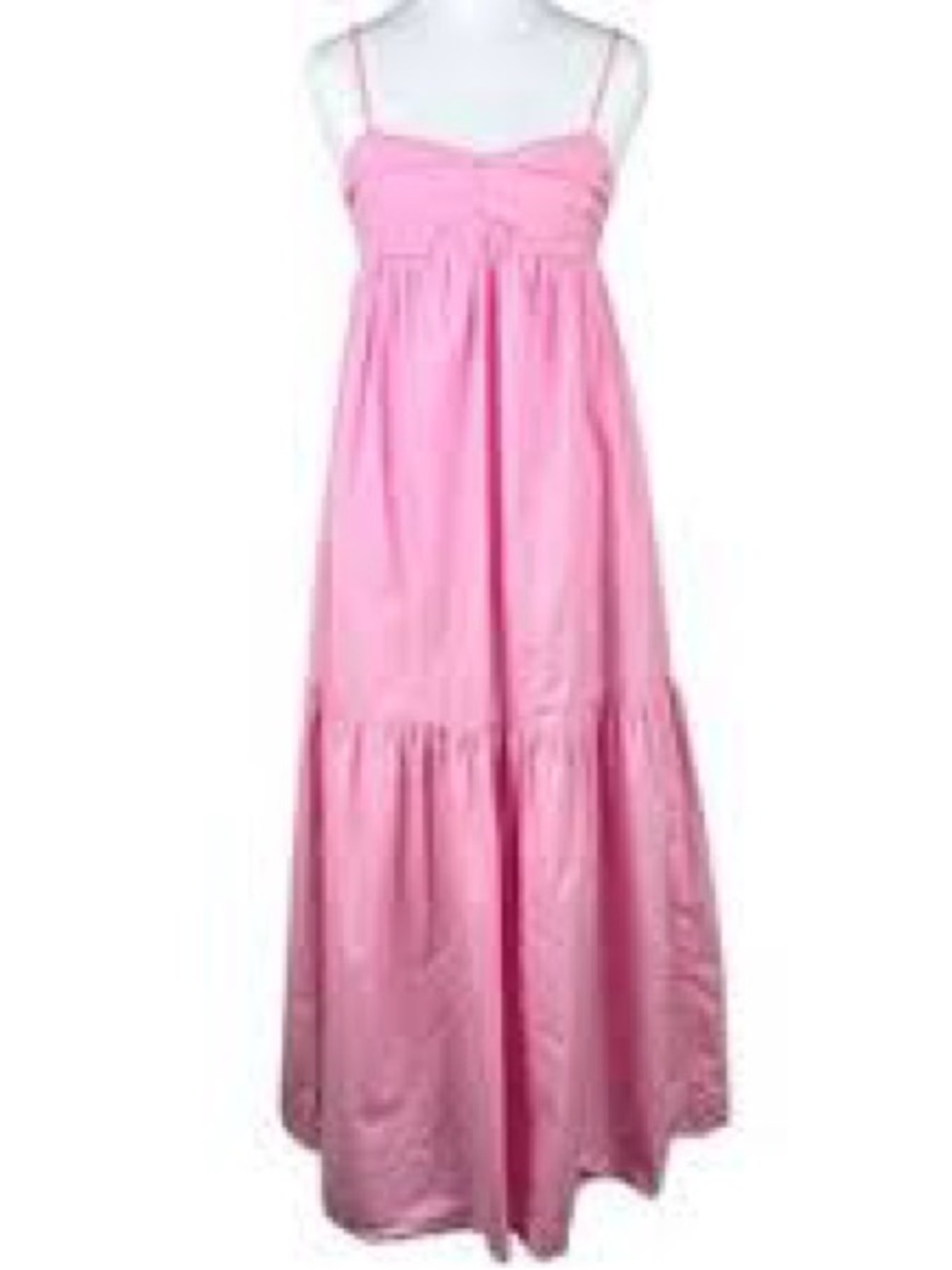 Amanda Uprichard Sima Pink Tiered Maxi Dress Women's Size M